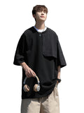 ADVBRIDGE  -  Men's High Quality T-shirt Cotton Funny Game Patchwork Loose Casual Loose O-neck Contrast Cool T-shirt Male Top Q112