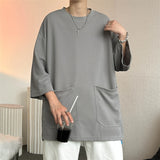 ADVBRIDGE  -  Male Good Quality T-Shirts Men Summer Sale Cotton Male T Shirt Short Sleeves Solid Tee Shirt Boys Basic Plain Tops 2025 Q73