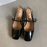 ADVBRIDGE  -  Women Square Toe Sandals Dress Elegant Slippers 2024 Summer Fashion High Heels Shoes Trend Outdoor Chunky Pumps Female Slides