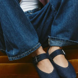 ADVBRIDGE  -  Spring New Blue Retro Denim Flat Shoes round Toe Slip-On Women's Ballet Style Casual Footwear Comfortable Flats for Ladies