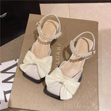 Advbridge Summer Women's Shoes Casual Heels Navy Blue Pumps 2025 Shallow Mouth Sweet Sandals Ladies Comfortable Low Orange Straps Branded