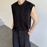 Advbridge 2024 Summer New Chinese Style Loose Three-dimensional Embroidery Sleeveless T-shirt Men Clothing Tank Top Vest