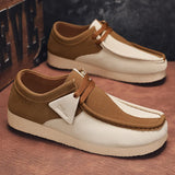 ADVBRIDGE  -  Fashion Suede Loafers Shoes For Men Grey Casual Shoes Men Platform Slip-on Men's Driving Shoes Lightweight Versatile Mens Shoes