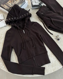 ADVBRIDGE  -  Y2K Women's Vintage long-sleeved slim-fit Sweatshirt Goth Hoodie Spice Coat Goth casual High Street Millennium 2000 Emo Fashion