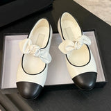 Advbridge 2025 women's flat shoes Non-slip bow Mary Jane shoes for women Large size shallow mouth ballet shoes female