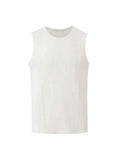 ADVBRIDGE  -  Men's Handsome Cotton Vest New 2025 Summer Loose Round Neck Korean Pullover Trendy Solid Color Stylish Simple Male Top