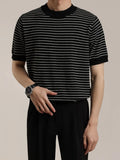 ADVBRIDGE  -  Outfit Striped Contrast Male T-Shirts Graphic Cool Tee Shirt High-Quality Oversized Comfortable T Shirt Comfort Soft Q274