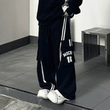 Advbridge American striped color baggy cargo pants men and women autumn streetwear high waisted straight leg wide leg pants men clothing