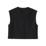 Advbridge  2024 Women's Flared Vest Vest Summer Jackets Zevity Sleeveless Woman Traffic Working Female Elegant Luxury Coat Coats
