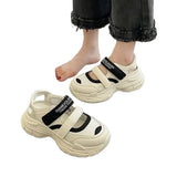 ADVBRIDGE  -  Female Sandal Women's Ladies Shoes Summer Increasing Height Breathable Clogs with Heel Girls New Sports Closed Thick Hook &
