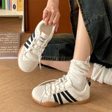 ADVBRIDGE  -  Retro Fashion Trend Casual Flat Ballet Style Single Shoes for Women New Spring Comfortable Versatile Shallow Mouth Sneakers