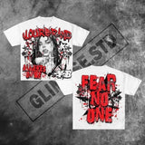 Advbridge Hot sell pink letter print graphic t shirts gothic high streetwear y2k top oversized harajuku goth cotton t shirt women clothing