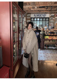 Advbridge Winter Long Loose Casual Soft Thick Warm Fluffy Black Faux Fur Coat Women Stand Collar Hairy Furry Fuzzy Overcoat