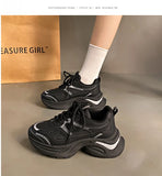 ADVBRIDGE  -   Women Vulcanized Shoes Women Sports Shoes Casual Shoes Thick Sole Height Increasing Breathable Running Shoes Fashionable