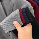 Advbridge Men's Casual Design Cardigan Vertical Long Sleeved Button Coat Cardigan Sweater Men Clothing
