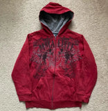 Advbridge Y2K Autumn and Winter European and American Retro Kangaroo Pocket Hooded Sweater Men and Women High Street Relaxed Casual Hooded