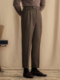 ADVBRIDGE  -  Italian Retro British Wool Herringbone Pants Men's Autumn and Winter Straight Casual Pants Fashion All-match