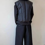 Advbridge Irregular Deconstructed Vest Mens Autumn Winter Short Dark Style Niche Design Waistcoat Fashionable Sleeveless Cotton Jacket Men