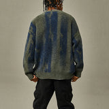 Advbridge Vintage O Neck Knitting Sweaters Mens Long Sleeve Loose Furry Wool Sweater Tops For Men 2024 Fall Winter Fashion Fleece Jumpers
