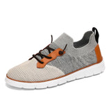 ADVBRIDGE  -  Men Casual Sports Shoes Anti Slip Wear-Resistant Breathable Cushioning Color Blocking Design Versatile Casual Sports Shoes