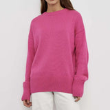 Advbridge Winter Warm Thick Knit Sweaters Solid Black Sweater Soft Pullover Loose Pullovers Korean Autumn Women Coat O Neck Sweater Jumper