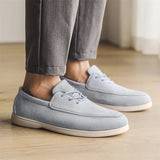 ADVBRIDGE  -  Spring Summer Casual Shoes for Men Soft Lace-up Suede Loafers Men British Style Flats Driving Shoes Man mocasines de hombre