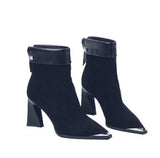 Advbridge Leopard Women Ankle Boots Sexy High Heels Pointed Toe Shoes Chunky Woman Trend Elegant Party Pumps New Fad Mujer Chelsea Botas