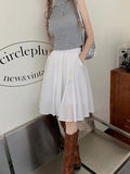 Advbridge  -  S-L 2Colors Summer Mini Skirt Preppy style Girls Pleated Plaid Skirts Womens high waist Mini a line Skirts Saia (L5126)