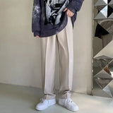 ADVBRIDGE  -   New Men Straight Pants Fashion Korean Loose Suit Trousers Casual Draped Baggy White Wide Pant Male Streetwear