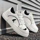 ADVBRIDGE  -  Men's White Shoes Spring Autumn New Outdoor Non Slip Comfort Platform Sneakers Height Increase Fashion Lace Up Casual Shoes