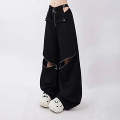 Advbridge Y2K Streetwear Cargo Pants Women Casual Loose Casual Oversize Female Wide Leg Trousers Retro Hip Hop Street Fashion Slacks