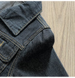 ADVBRIDGE  -  Women Black Denim Jackets Spring Summer New Korean High Street Short Turn Down Collar Jean Coats Chic All-Match Outerwears