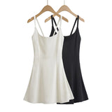 Advbridge Women Scoop Neck Tie Back Cami Mini Dress