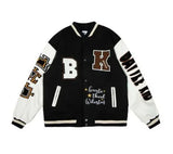 ADVBRIDGE  -  Hip-hop Coat American Retro Joker Coat Men's INS Explosions Baseball Uniform Printing New Loose Leisure Sports Couple Coat