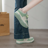 ADVBRIDGE  -  Women's Platform Sneakers Autumn Fashion Lace Up Breathable Non Slip Casual Shoes Comfortable Height Increase Outdoor Flats