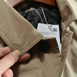 Advbridge Men‘s Wintern outfits Men's Elegant Windbreaker Korean Style Simple Cotton Jacket for Warmth in Winter Medium Length Lapel Trench Coat Button Up Top Advbridge Men‘s Wintern outfits