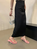 ADVBRIDGE  -  5cm Low Heeled Shoes Woman Slippers Black Bow Flip Flops Ladies Sandals New Arrival Pink Summer High Heels Sandale Femme