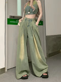 Advbridge American Retro High Waist Oversized Jeans Pants For Women Casual Baggy Y2K Wide Leg Grunge Hip-hop Style Loose Denim Trouser
