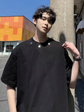 ADVBRIDGE  -  Solid Color Clothing Male T Shirts High Quality New T Shirt Summer Casual Cotton Tops Hip Hop Breathable Tee Clothes Q289