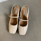 ADVBRIDGE  -  Women Square Toe Sandals Dress Elegant Slippers 2024 Summer Fashion High Heels Shoes Trend Outdoor Chunky Pumps Female Slides