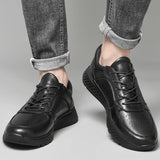 Advbridge Genuine Leather Male Comfortable Sneakers Fashion Lace-Up Men Casual Shoes High Quality Hiking Shoes Men's Vulcanize Shoes