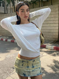 Advbridge Elegant Basic Tops Women White Casual Slack Neck Full Sleeve All Match Lady Shirt 2025 Spring Summer Fashion Female Streetwears