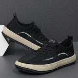 Advbridge New Men's Casual Shoes Outdoor Non-slip Breathable Sports Shoes Low Top Flat Canvas Shoes High-end Fashion Men's Shoes