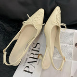 ADVBRIDGE  -  New Designer Sandals for Women Summer Slingback High Heels Dress Shoes Cross-tied Shallow Fashion Low Heel Mules Pumps Women