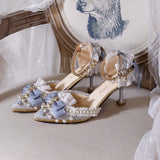 Advbridge Handmade Lolita shoe flower wedding Lolita pointed KL Versailles high heels