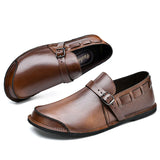 Advbridge Men Loafers Male Comfortable Driving Shoe Genuine Leather Men Casual Soft Flats Non-Slip Mens Walking Shoes Mens Slip on Shoes