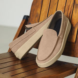 ADVBRIDGE  -  High Quality Men's Loafers Soft Suede Slip-on Shoes Man Flats Lightweight Comfortable Driving Shoes For Man Summer Casual Shoes