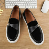 ADVBRIDGE  -  Newrst Men's Casual Slip-on Moccasins Classic Burgundy Buckle Decorated Loafers Mens Board Shoe Driving Flats