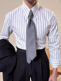 Advbridge Vintage Striped Printed Slim Shirts Mens Casual Long Sleeve Lapel Buttoned Shirt 2025 Spring Fall Mens Shirt Naple Style Clothes