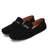 ADVBRIDGE  -  Fashion Loafers Men Suede Soft Driving Moccasins Man Slip on Flats Lightweight Lazy Shoes For Man Genuine Leather Men's Shoes